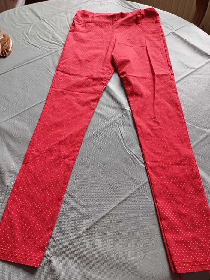 Pantalon à pois taille s