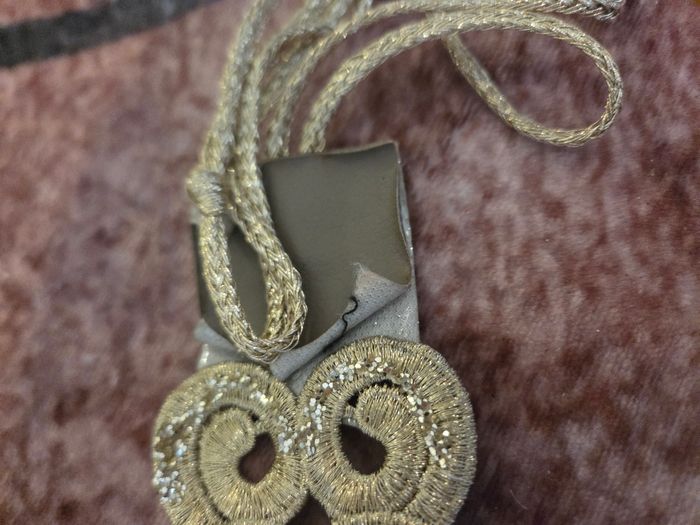 Ensemble caftan robe et kimono bordeau et doree - photo numéro 5