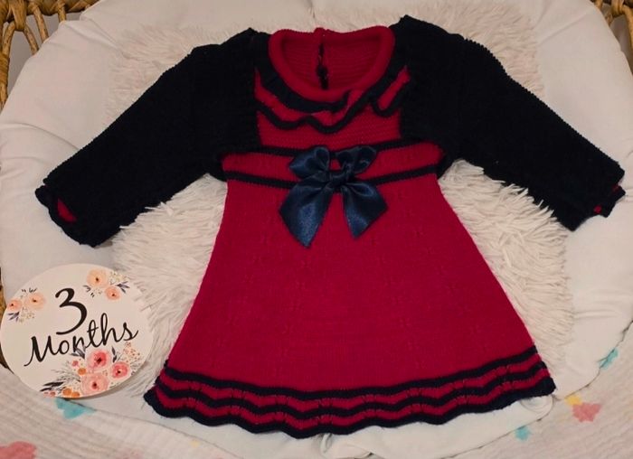 Robe en laine + Boléro 3 mois