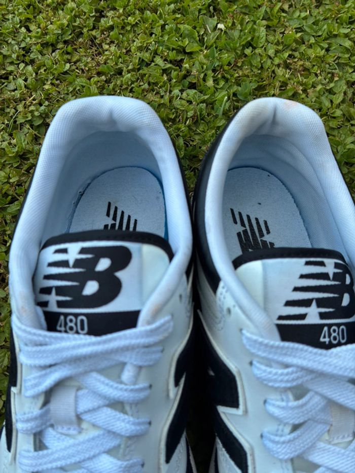 Baskets new balance 480 noir et blanche pointure 43 très bon état avec boîte - photo numéro 6
