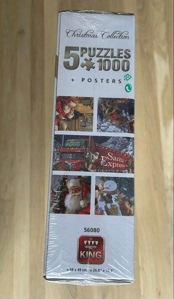 Lot de 5 puzzle Noël 1000 pièces + 5 posters