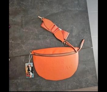 Sacoche sac banane besace orange vif