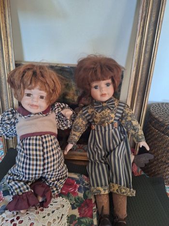 Lot de 2 poupées vintage de collection