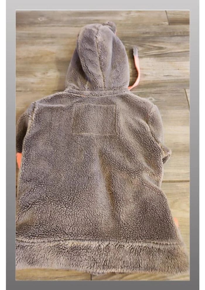Veste moumoute avec capuche marron clair rose Nirvana Amazing Taille 5 ans - photo numéro 4