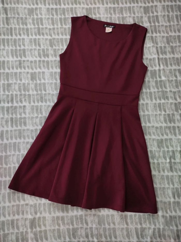 Robe style rétro vintage bordeaux jus d'orange taille 38 - photo numéro 2