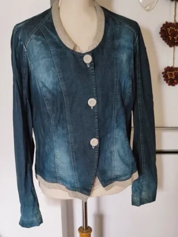 💋 spencer en jeans bordé lurex 🪩