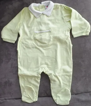 Pyjama coton vert 6 mois