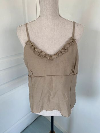 Top à fines bretelles beige Patrice breal