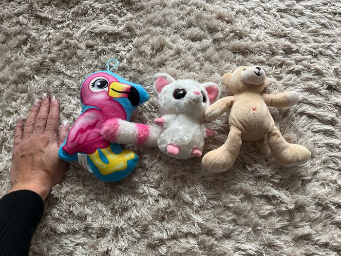 Lot de 3 petites peluches - photo numéro 2