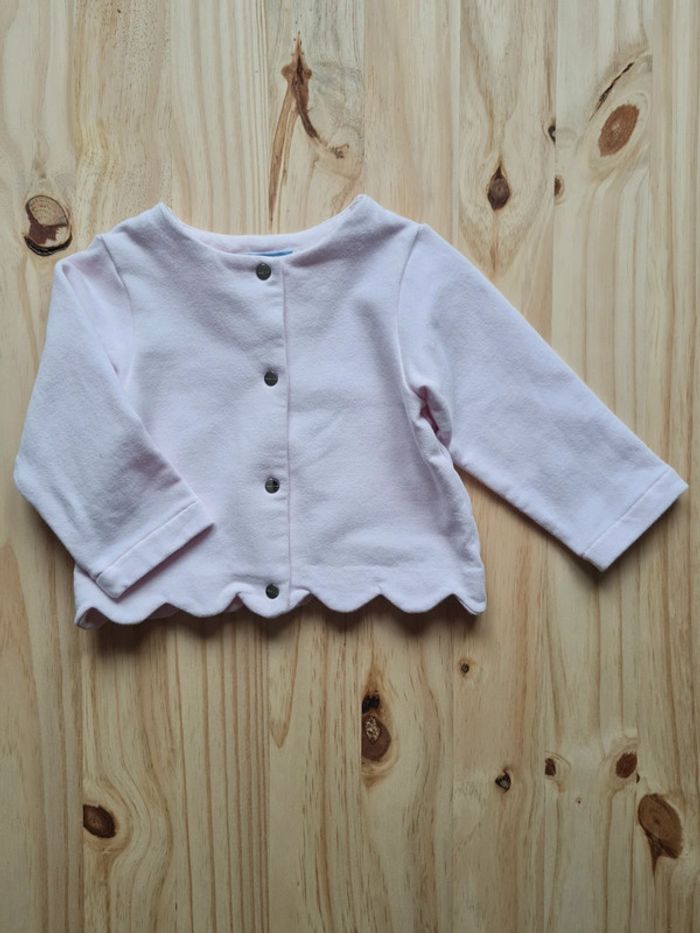Gilet rose pâle Jacadi 12 mois