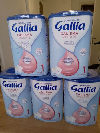 5 boîtes de Gallia Relais 1er âge 