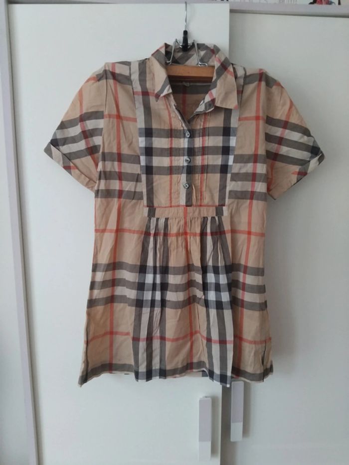 Blouse Burberry t14ans 100%coton - photo numéro 3