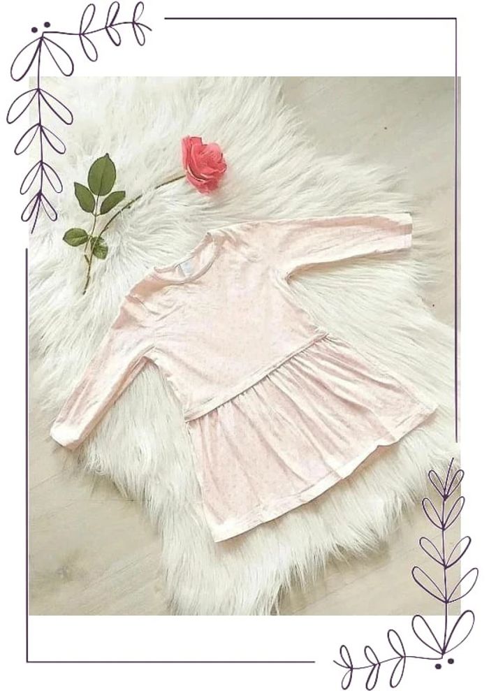 Robe en coton manches longues bébé fille 18 mois