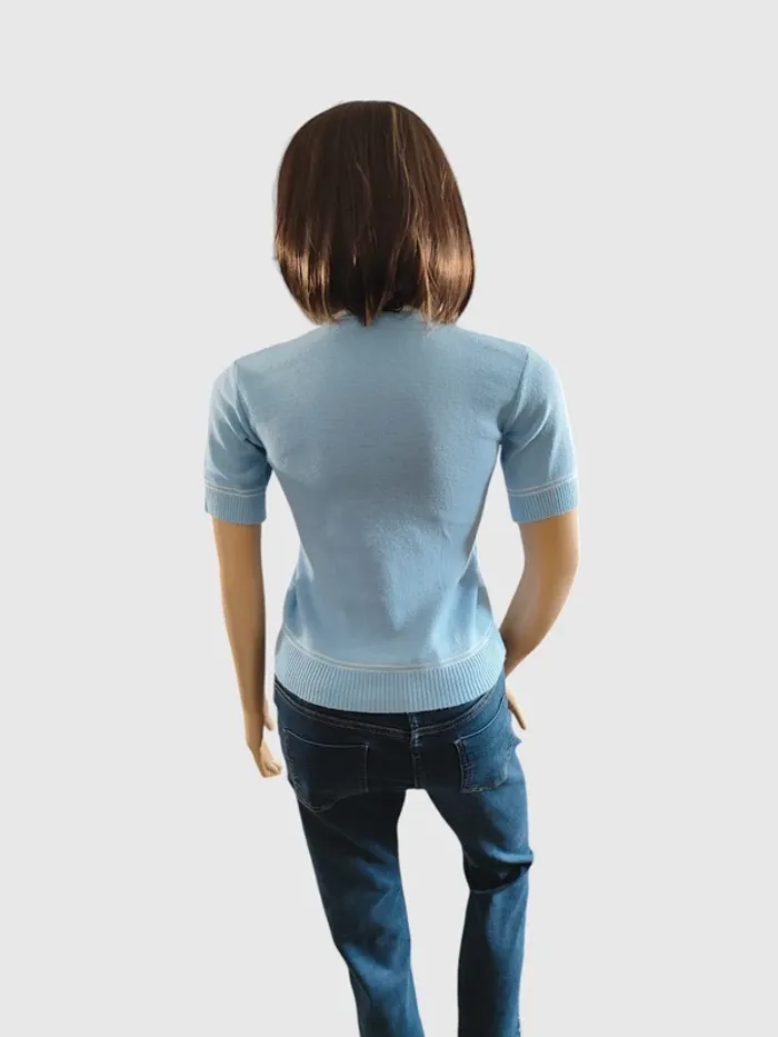 T-shirt Dralon Bleu Clair, Taille Unique, Style Sport Chic - Vintage et Confortable ! - photo numéro 4