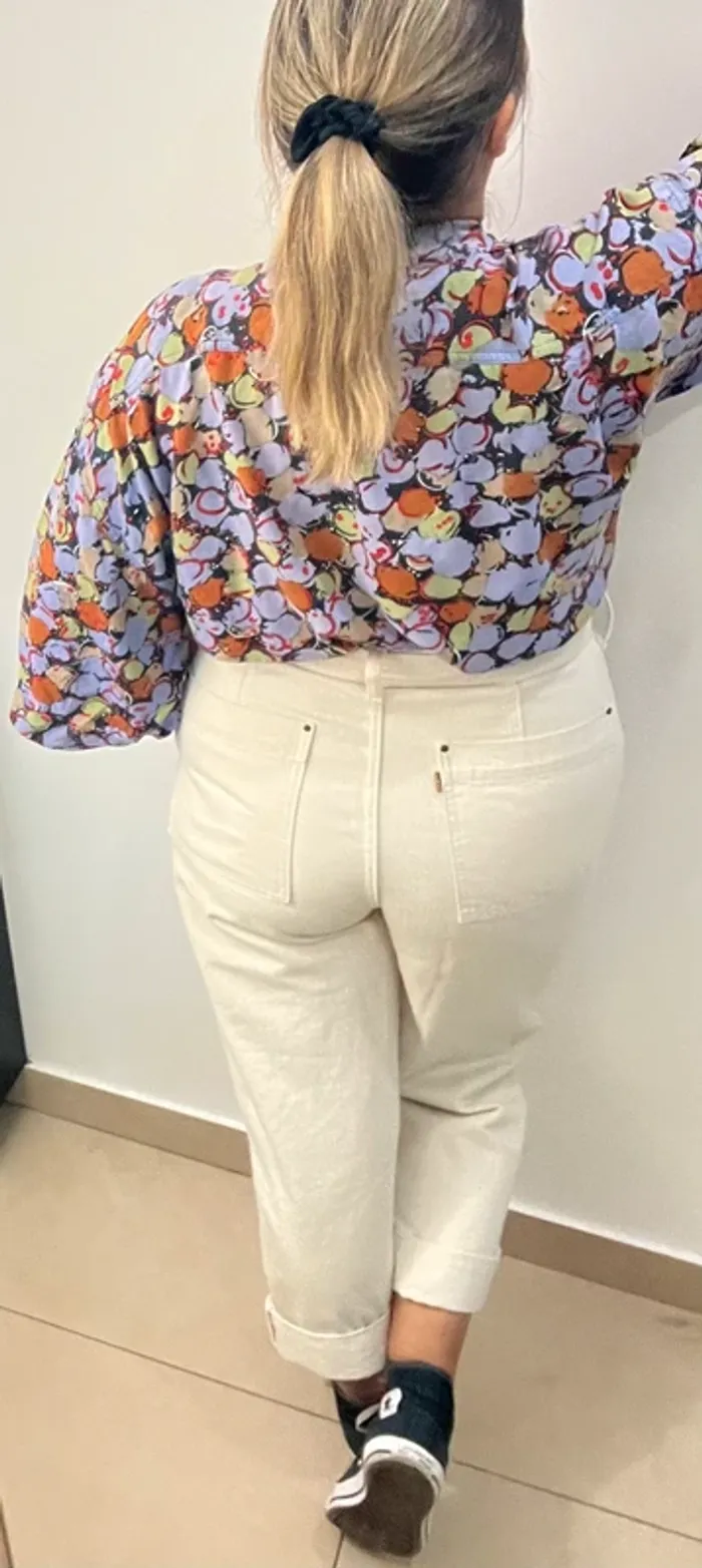 Chemise Mixte Large Vintage Imprimée Multicolore - photo numéro 7