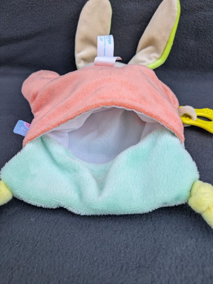 Doudou marionnette lapin sucre d'orge - photo numéro 7