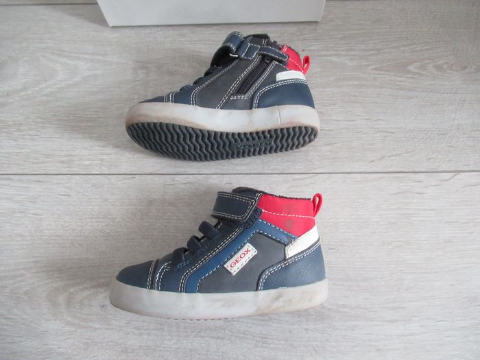Baskets garçon mid-cut à fermeture zip et scratch bleu marine Geox T 23 - photo numéro 4