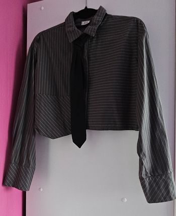 Chemise cravate oversize 