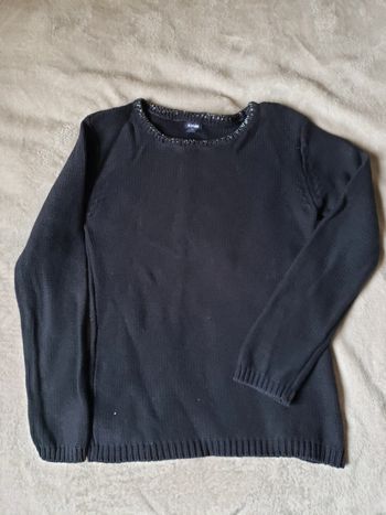 Sweat noir 100 % coton taille 10 ans