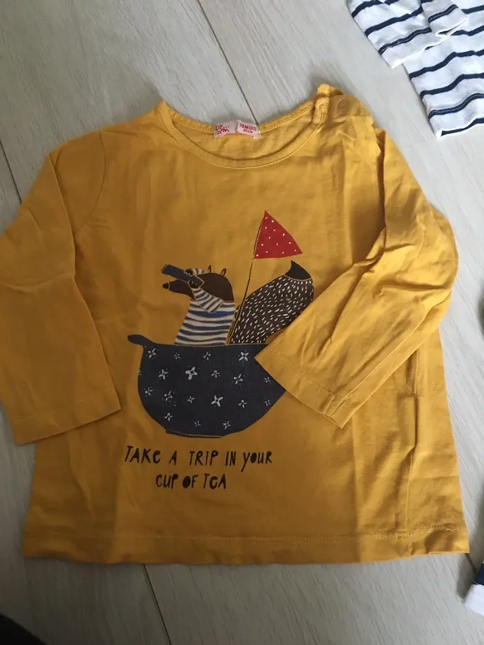 Lot t-shirt manches longues 18 mois - photo numéro 4