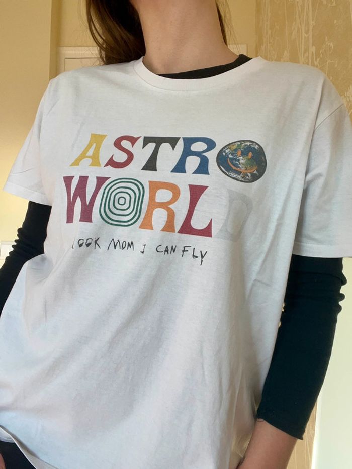 Tee shirt imprimé astroworld travis scott