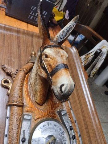 Ane vintage baromètre et thermomètre