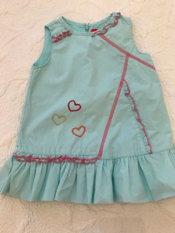 Robe Turquoise Sans Manche 12 Mois