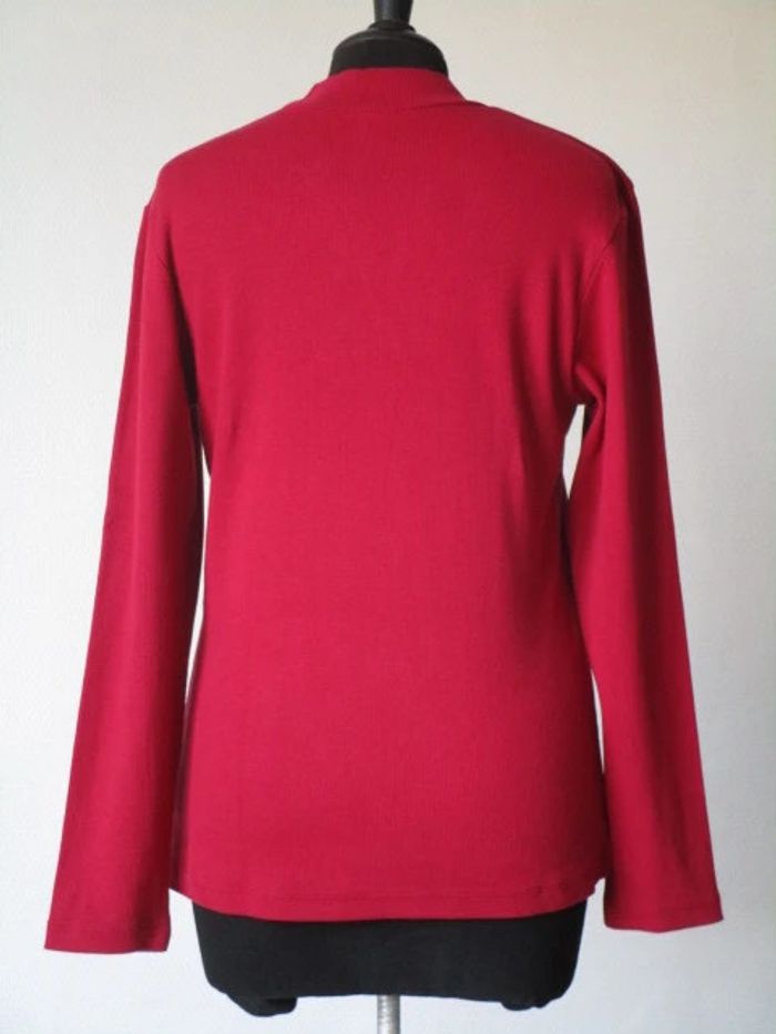 T-shirt vintage rouge col montant 38 TBE - photo numéro 5