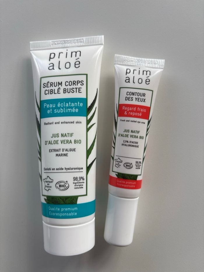 Lot Prim Aloé BIO — Sérum buste & contour des yeux neufs