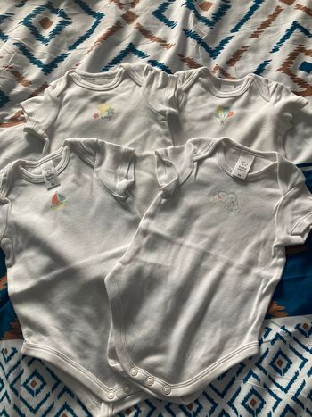 Lot de 4 bodies manches courtes taille 68