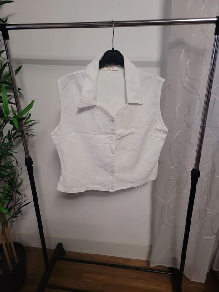 Gilet bolero classe blanc