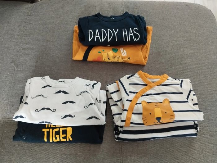 Lot 6 pyjamas mi saison 1 mois garcon