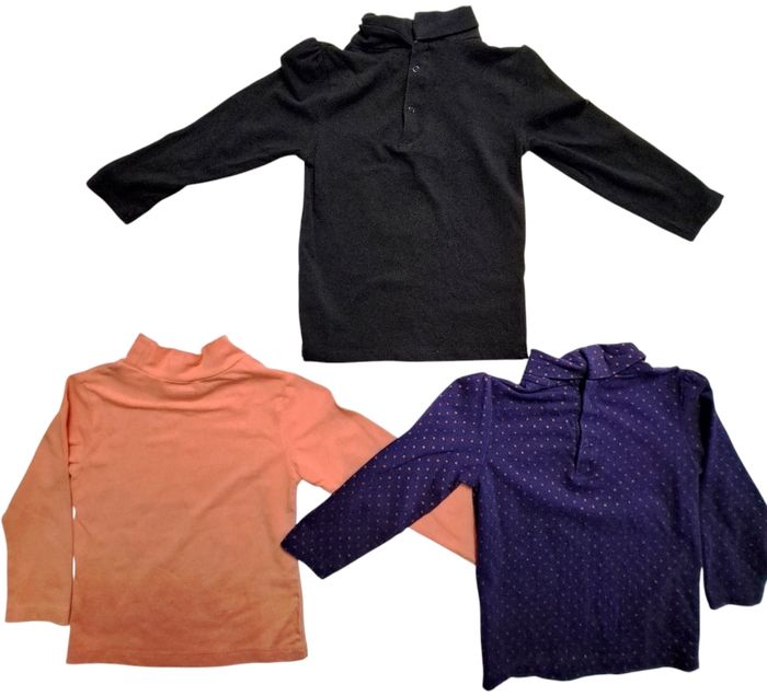 Lot de 3 t-shirts ML sous pull fille 3 ans TBE - photo numéro 2