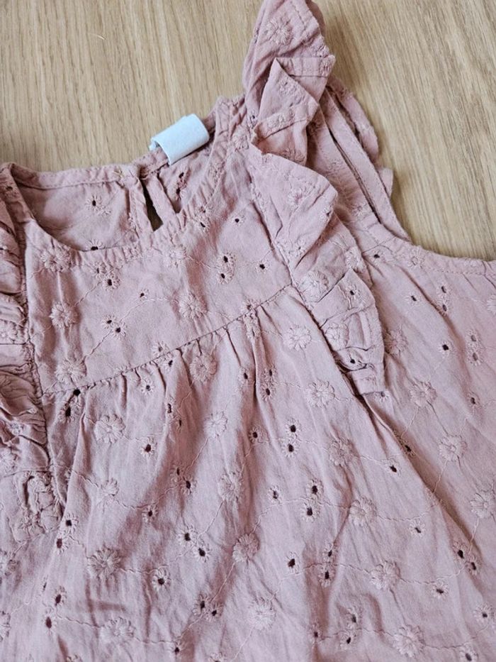 Blouse sans manches vieux rose h&m 3 ans