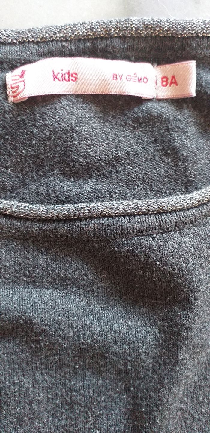 Pull gris imprimé chat/ Gémo - photo numéro 3