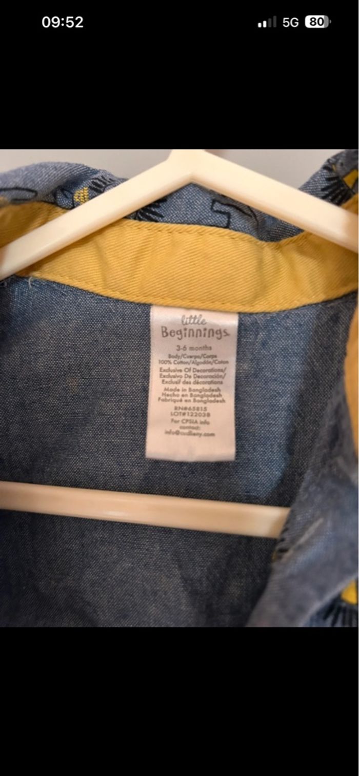 Chemise manche courte 3-6 mois - photo numéro 2