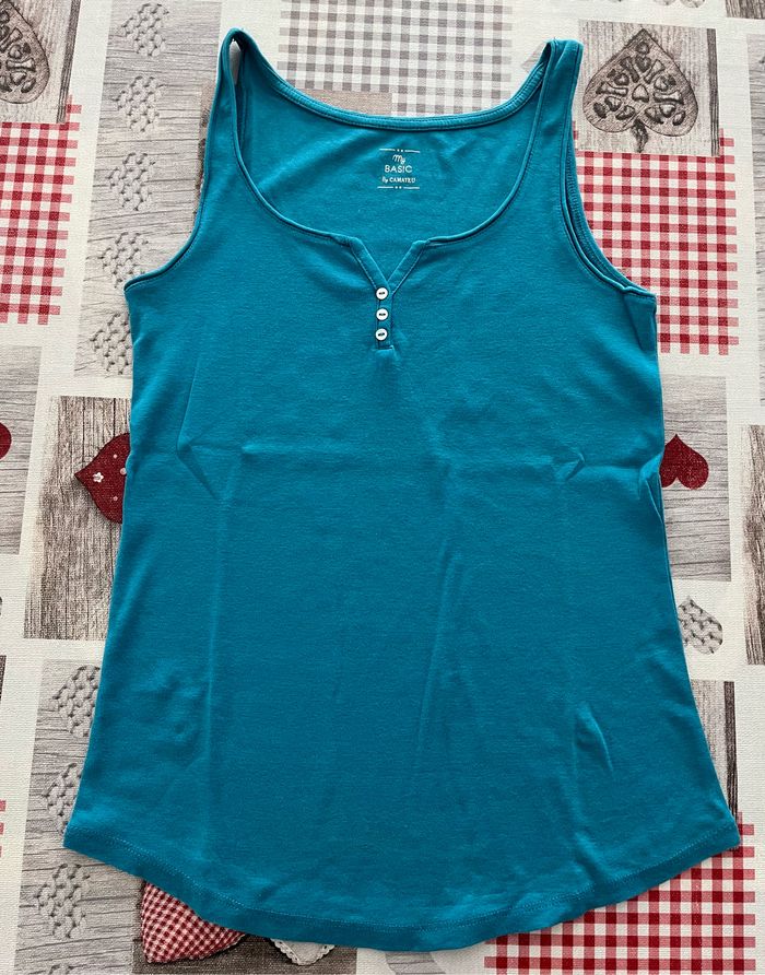 Débardeur turquoise Camaïeu - taille M