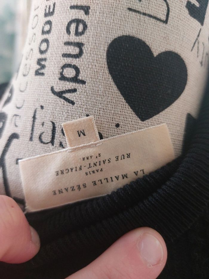 Pull noir maille fine Sézane 38 - photo numéro 9