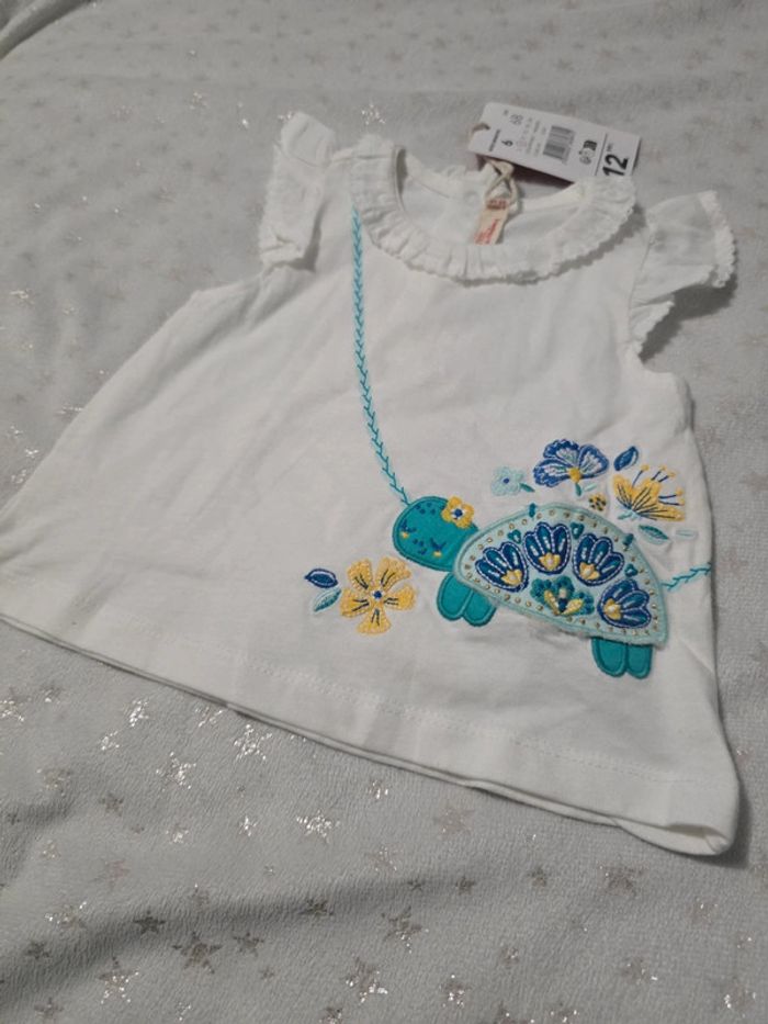 T-shirt bébé fille - DPAM - 6M - photo numéro 2