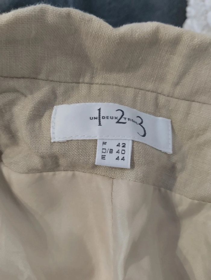 Haut de tailleur en lin femme - photo numéro 6