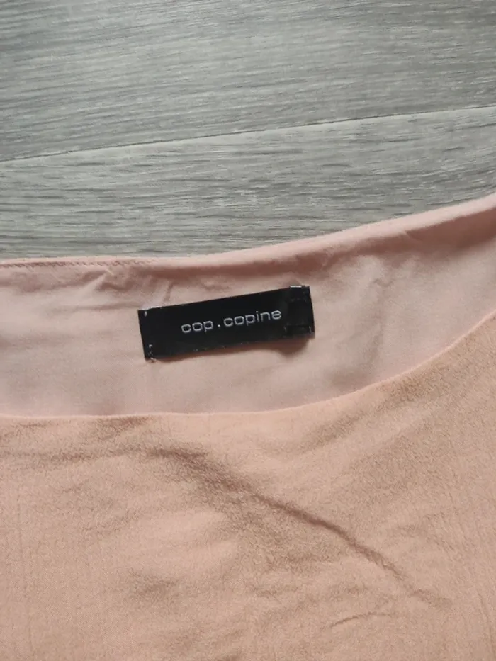 Débardeur rose poudré à bretelles noires taille 42 Cop Copine - photo numéro 7