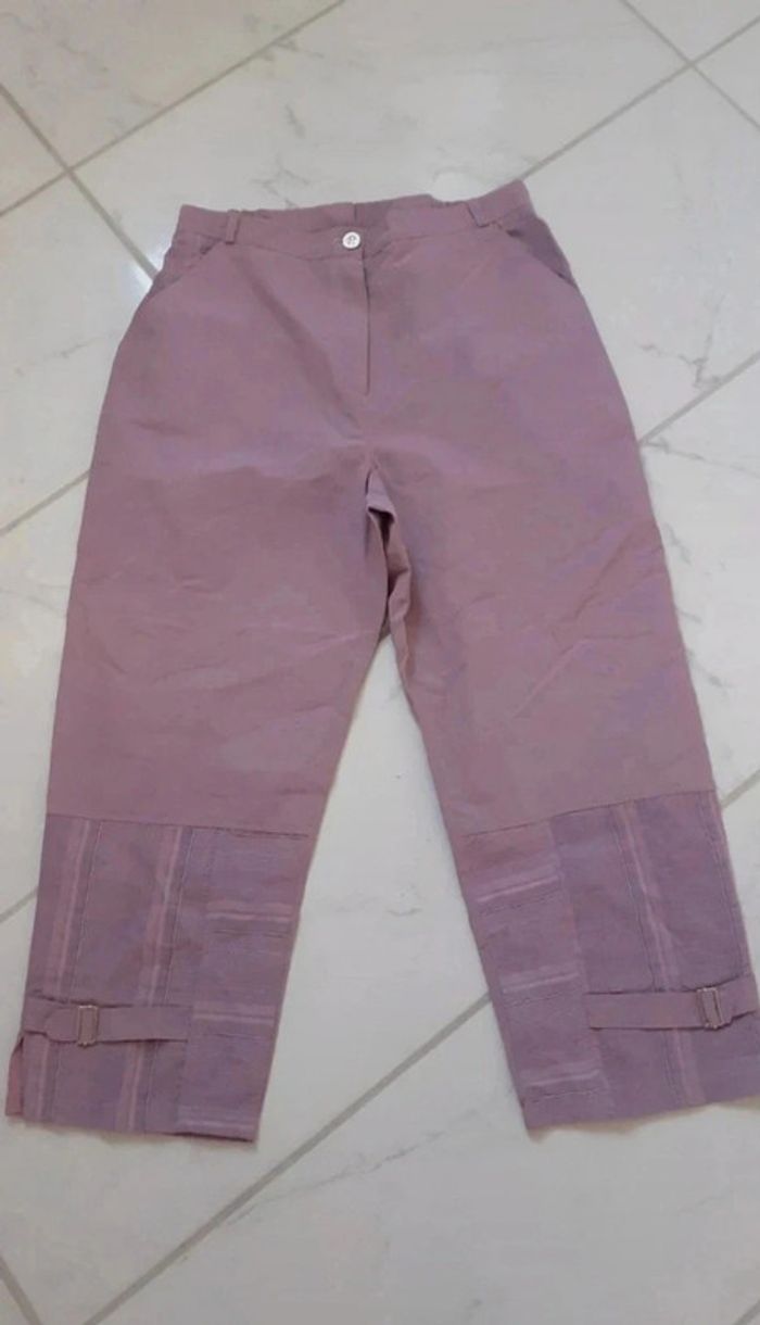 Pantacourt chic vieux rose 44