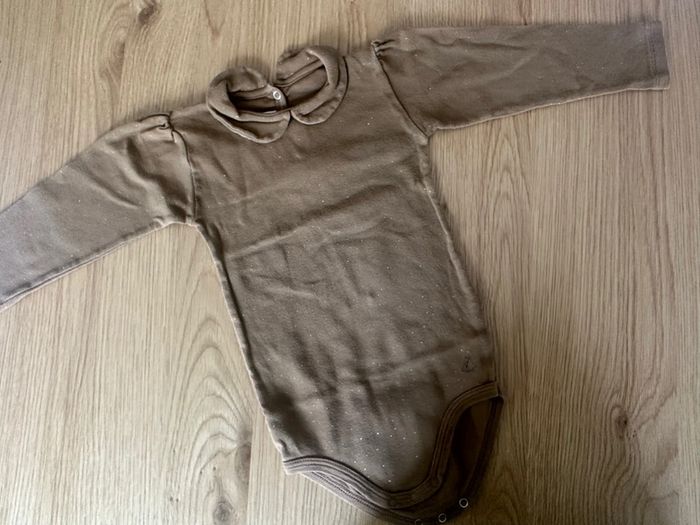 Body à col marron Petit bateau