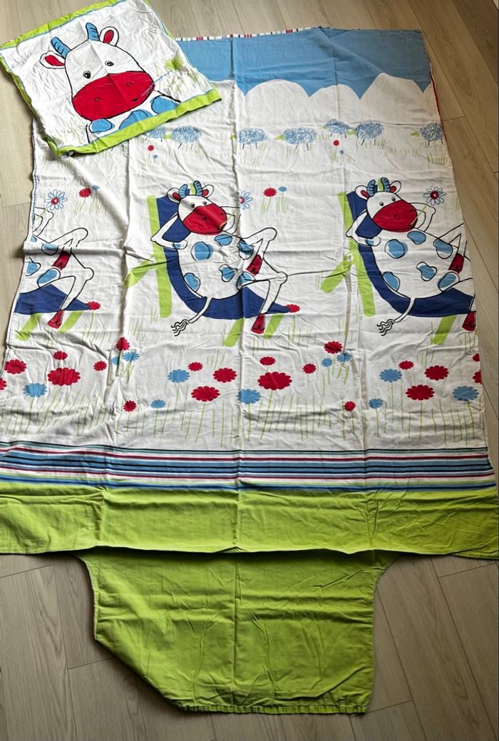 Parure de lit 1 personne vache