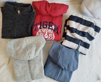 Lot de 6 sweats à capuche garçon 6 ans