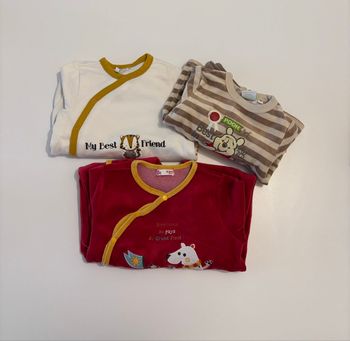Lot de 3 pyjamas bébé garçon 9-12 mois