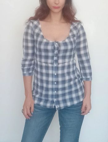 Blouse a carreaux décolletée Pepe jeans t. 38