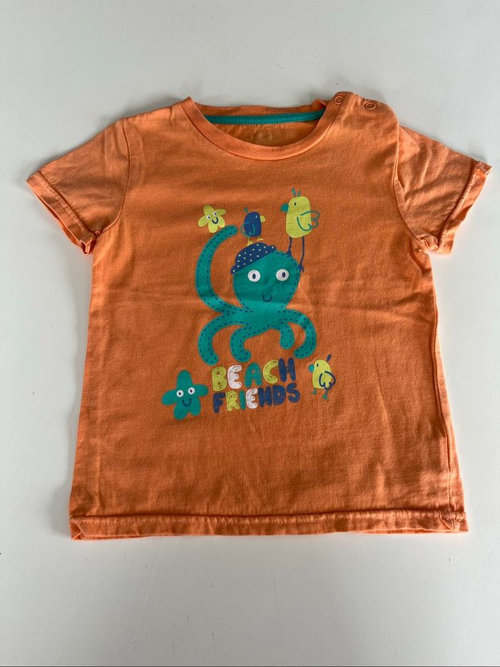 T-shirt orange Beach Friends 36 mois