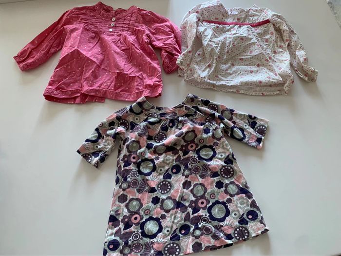 Lot blouses/tunique 18 mois