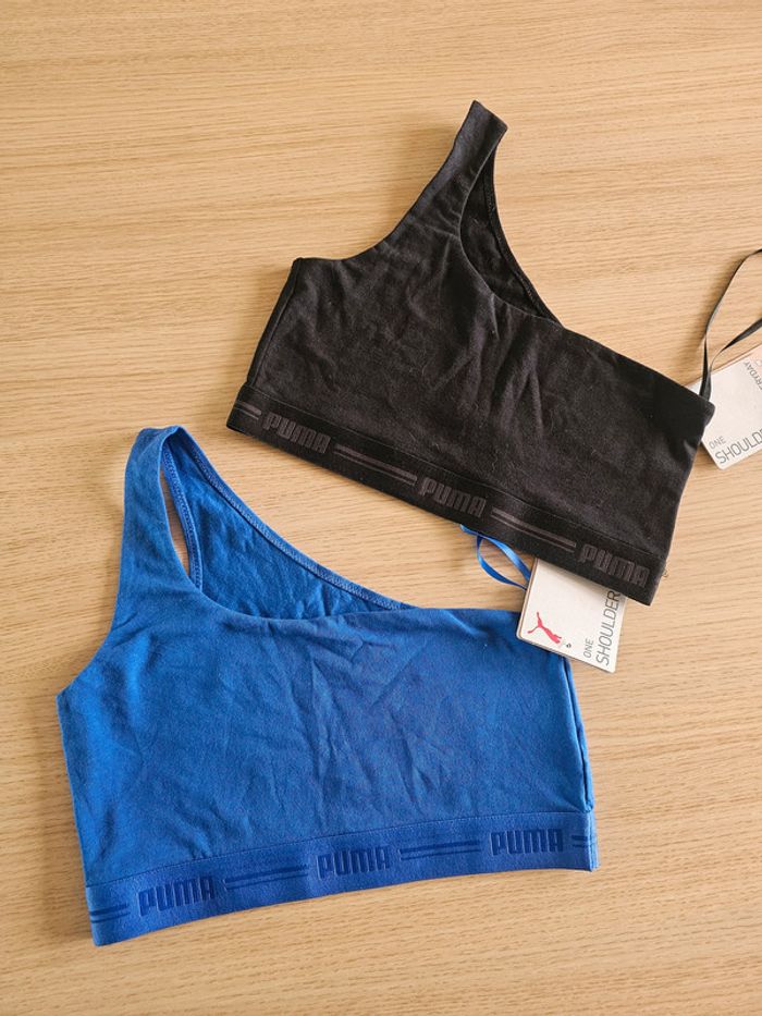 PUMA One Shoulder Heart Top Soutien-Gorge de Sport Femme - lot de 2 - photo numéro 7